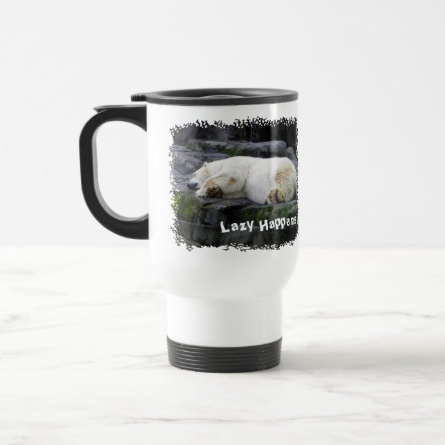 Taza De Viaje Lazy Happens Polar Bear (Izquierda)
