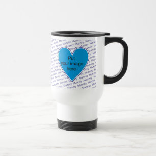 Taza De Viaje Le amamos momia - personalice con la foto