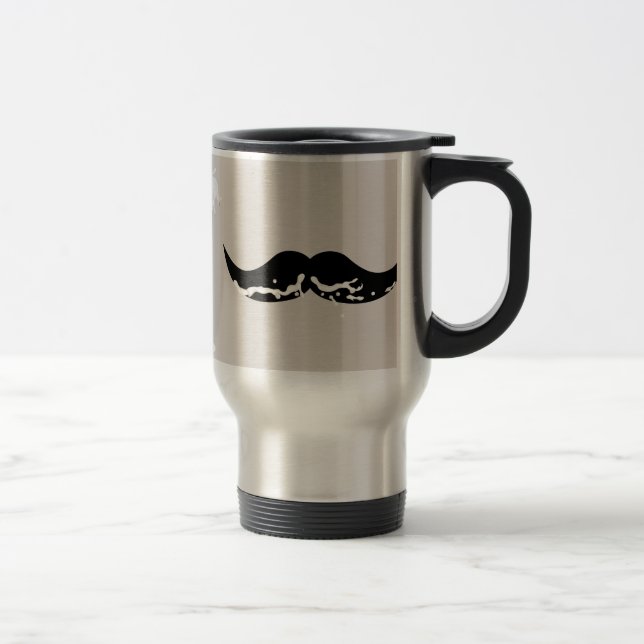 Taza De Viaje Leche Mustache Creme (Derecha)