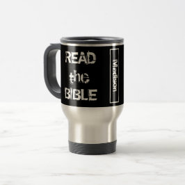 Taza De Viaje Leer la Biblia Negra