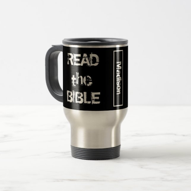 Taza De Viaje Leer la Biblia Negra (Anverso izquierdo)