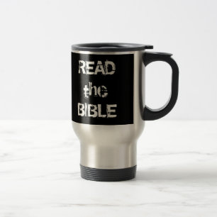 Taza De Viaje Leer la Biblia Negra