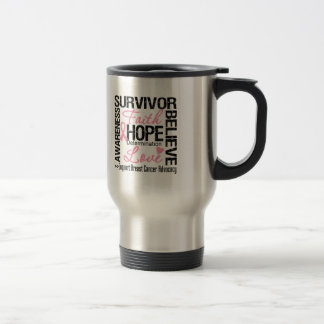 Taza De Viaje Lema de los supervivientes del CÁNCER de PECHO