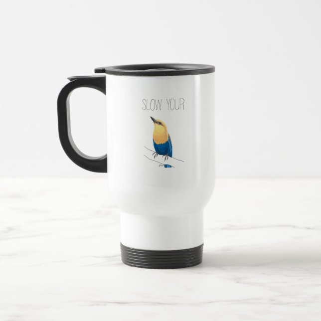 Taza De Viaje Lenta tu rodillo (rodillo azul) (Izquierda)