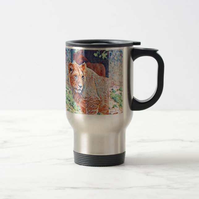 Taza De Viaje león acuarell (Derecha)