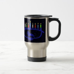 Taza De Viaje León azul Menorah