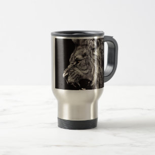 Taza De Viaje León masculino enojado