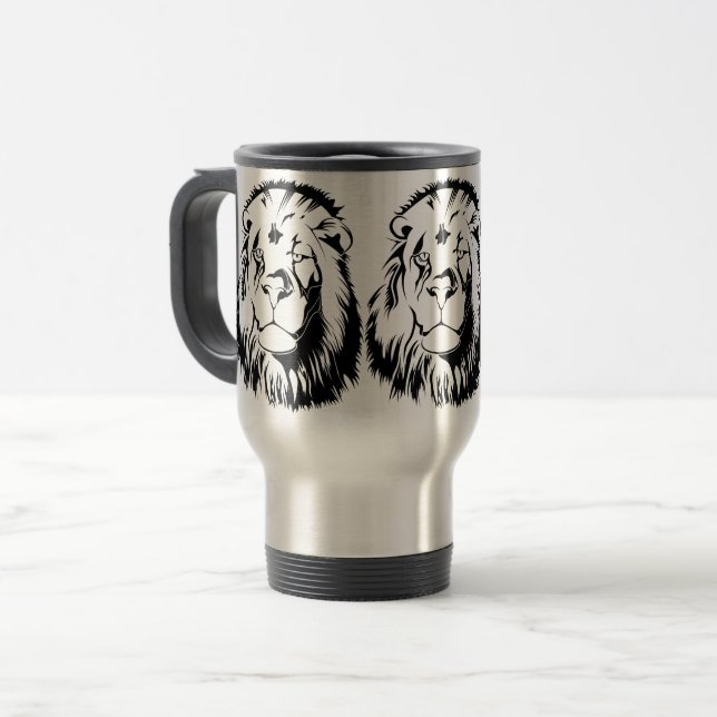 Taza De Viaje León Tribal 002 (Anverso izquierdo)