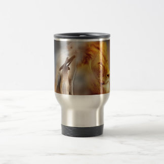 Taza De Viaje León y la taza del viaje del cordero