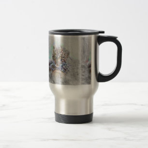 Taza De Viaje leopardo de bebé de animales artísticos