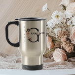 Taza De Viaje Letra boho floral groomsman<br><div class="desc">Fiesta de bodas gracias barba de regalo para personalizar para tu novio. Groomsman está escrito con letras neutras de flores boho y escritura a mano. También se puede añadir el nombre de la novia y el novio y la fecha de su boda, que enmarcan una ampersand floral de coordinación. Bonito...</div>