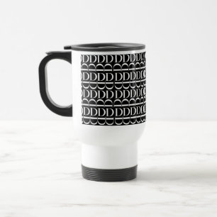 Taza De Viaje Letra inicial monograma D