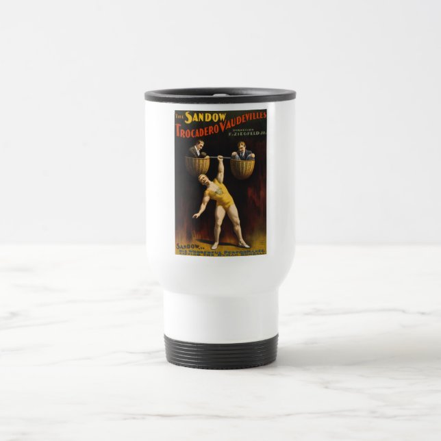 Taza De Viaje Levantador de pesas Eugen Sandow Vaudeville (Centro)