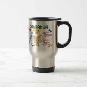 Taza De Viaje Leyes 4 de la propiedad de la chihuahua