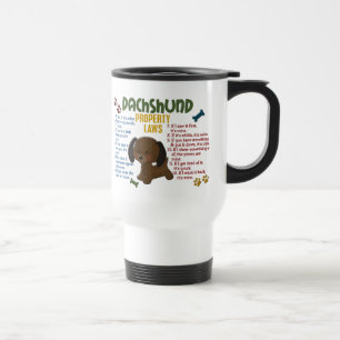 Taza De Viaje Leyes 4 de la propiedad del Dachshund