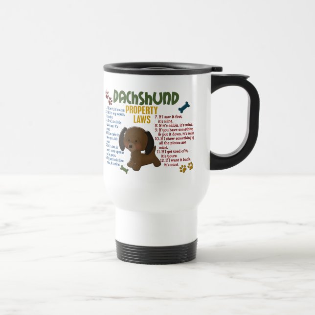 Taza De Viaje Leyes 4 de la propiedad del Dachshund (Derecha)