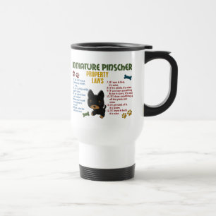 Taza De Viaje Leyes 4 de la propiedad del Pinscher miniatura