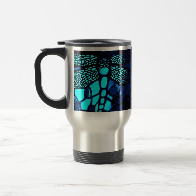 Taza De Viaje libélula de viaje azul (Izquierda)