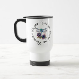 Taza De Viaje Libélula - espíritu de nuevas posibilidades