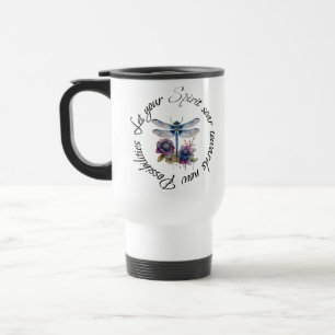 Taza De Viaje Libélula - espíritu de nuevas posibilidades