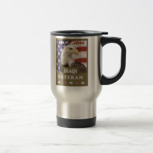 TAZA DE VIAJE LIBERTAD IRAQUÍ DEL VETERANO