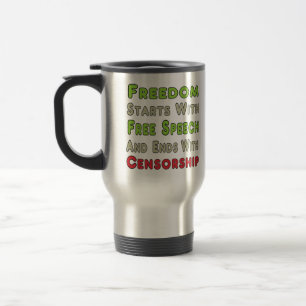 Taza De Viaje Libertad, libertad de expresión y censura