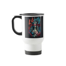 "Libertad y justicia" Traje café Mug.