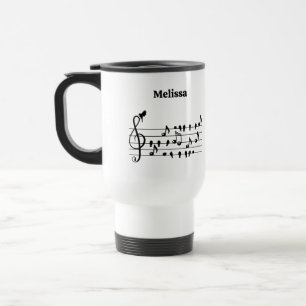 Taza De Viaje Libre como un pájaro, pájaros cantantes actuando c