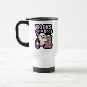 Taza De Viaje Libro Fantasma de Linterna de Lavanda