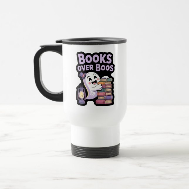 Taza De Viaje Libro Fantasma de Linterna de Lavanda (Izquierda)