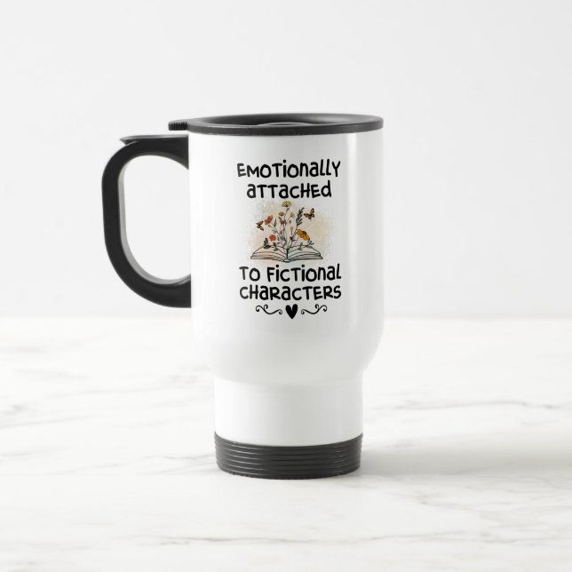 Taza De Viaje Libro Lover Gift Bookwork Nerd Teacher Reading (Izquierda)