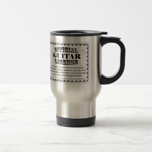 Taza De Viaje Licencia de guitarra (Derecha)