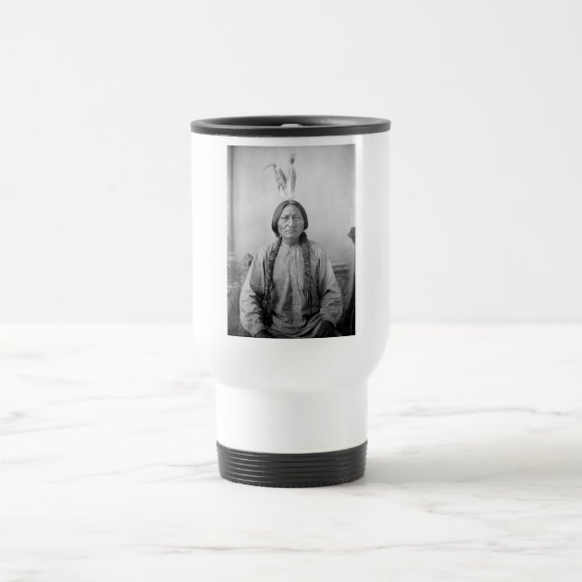 Taza De Viaje Líder lakota sacudiendo a indígenas norteamericano (Centro)