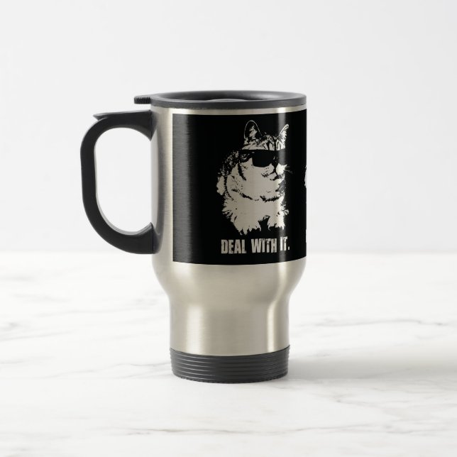 Taza De Viaje Lidiar con esto - Gato Guay (Izquierda)