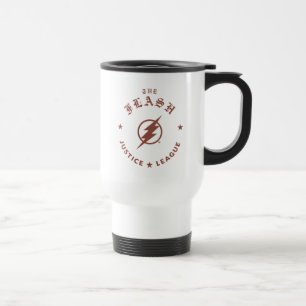 Taza De Viaje Liga de la Justicia Emblema Relámpago Flash Retr