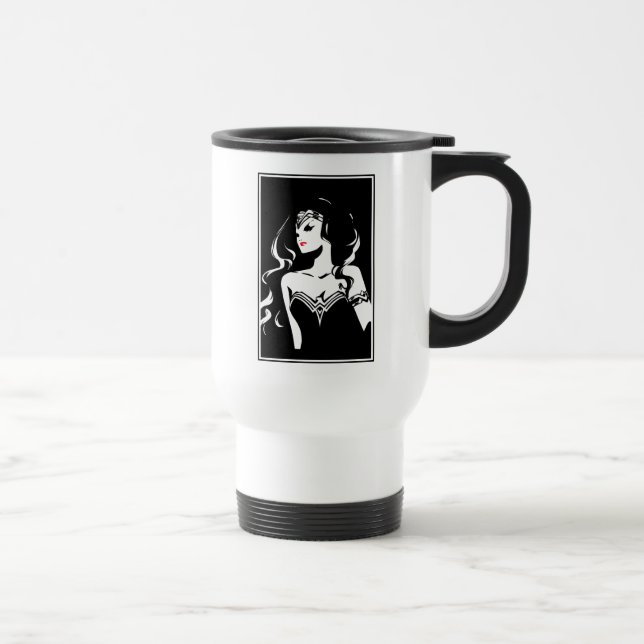 Taza De Viaje Liga de la Justicia | Wonwoman Noir Pop Art (Derecha)