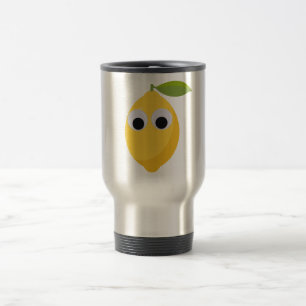 Taza De Viaje Limón, fruta dulce con ojos de googón