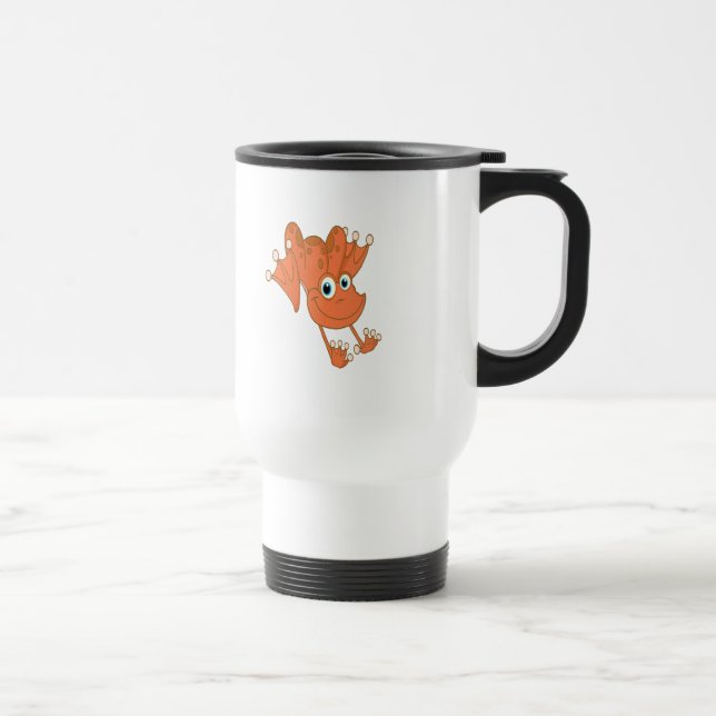 Taza De Viaje linda naranja de salto feliz (Derecha)