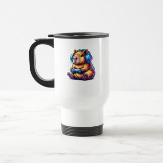 Taza De Viaje Lindo capybara de juegos