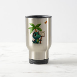 Taza De Viaje lindo, divertido dinosaurio