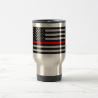 LÍNEA ROJA FINA CAFÉ DE LA BANDERA AMERICANA
