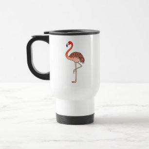 Taza De Viaje Lineart de pájaro Flamingo rosa-57567 Café Mug