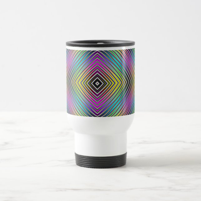 Taza De Viaje Líneas de diamante Mug (Centro)