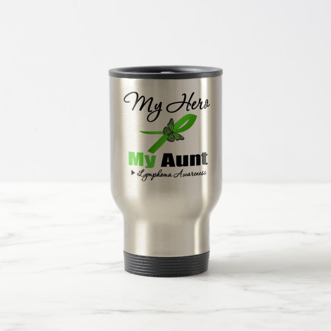 Taza De Viaje Linfoma mi héroe mi tía (Centro)