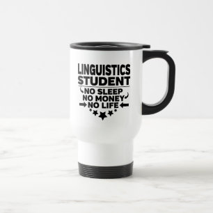 Taza De Viaje Lingüística, estudiante, sin sueño, sin dinero,