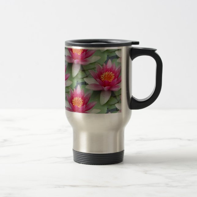Taza De Viaje Lirio de agua de Lotus rosa (Derecha)