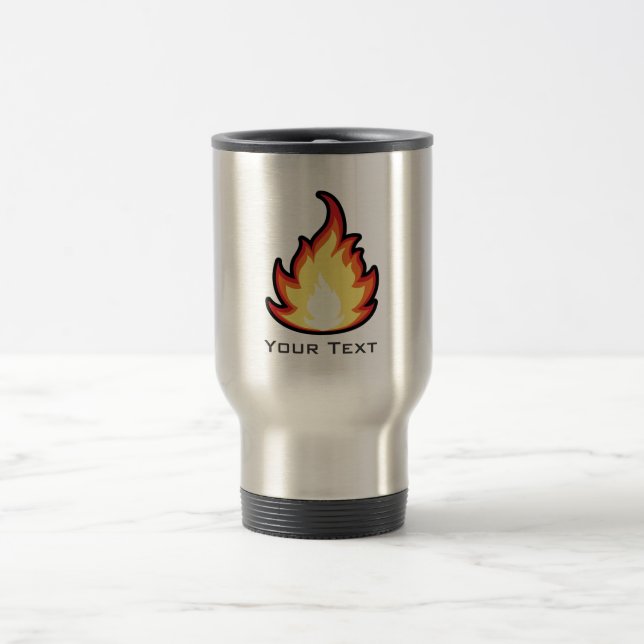 Taza De Viaje Llama de fuego; apariencia Metalizado (Centro)