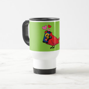 Taza De Viaje Llamadas Cardinal Bird Love Mating