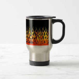 Taza De Viaje Llamas clásicas de las Carreras en negro sólido