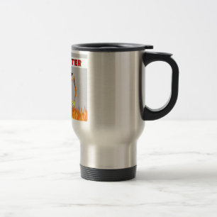 Taza De Viaje Llamas del bombero y taza del viaje del fuego